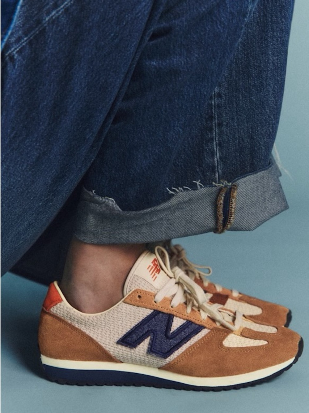 NWT Sezane x New Balance 471 Two-Tone Blue and Ecru Women's Sneakers 7.5 / 8
